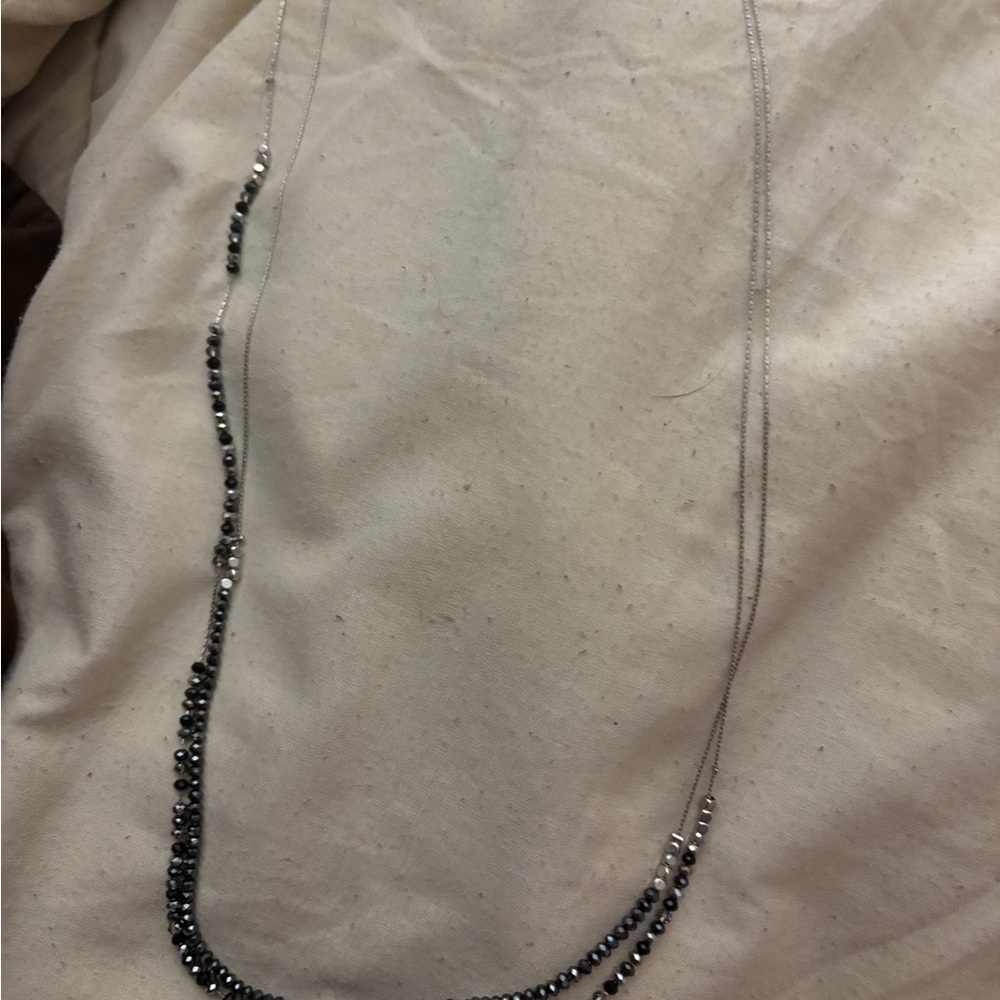 Origami Owl Silver and Black Necklace Timeless Design